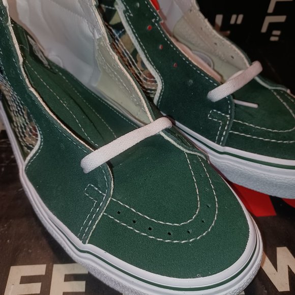 Vans Sk8-Hi Bolt Liquify Avocado Green White Canvas Suede Men's 9.5 VN0A5JIVYXH - Picture 9 of 14